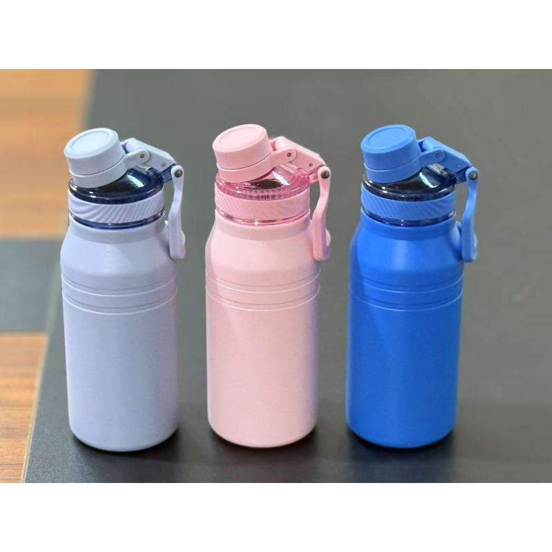 Portable 600ml Double Wall Stainless Steel Water Flask Travel Tumbler Insulated Vacuum Bottle With Handle for Business Gifts