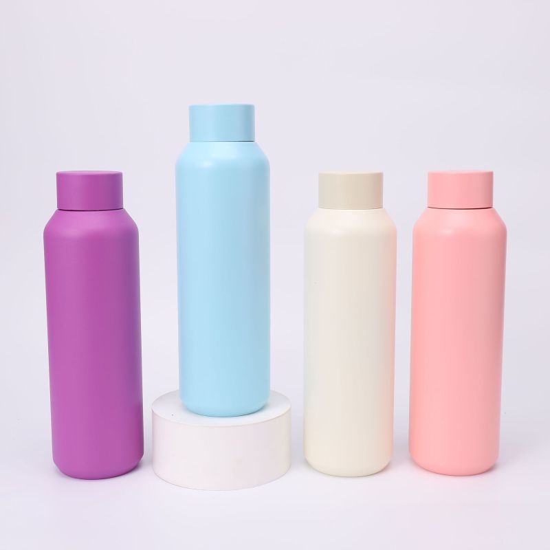 Insulated 600ml Water Bottle Factory Custom 304 Stainless Steel Water Bottle with Metal Lid
