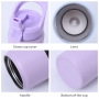 Customizable 18oz Double Wall Stainless Steel Vacuum Water Flask BPA-Free Straw Modern Design Adults' Camping Flask Applicable
