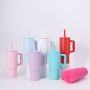 24oz Custom Stainless Steel Tumbler Thermal Mug with Handle Lid Double Wall Vacuum Insulated Coffee Mug