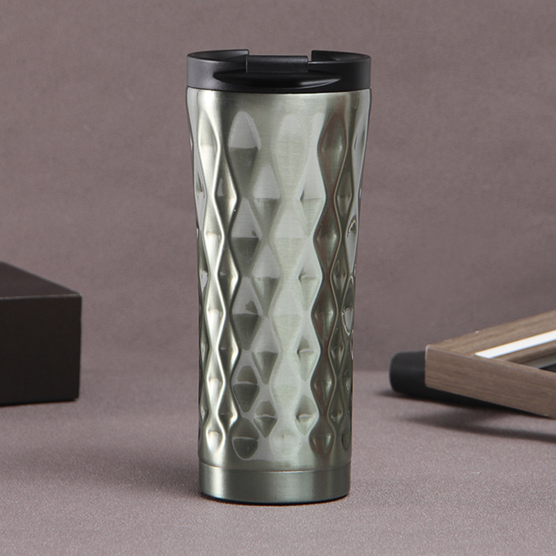 500ml/16oz Insulated Double-walled Stainless Steel Travel Mug Leakproof Vacuum Coffee Tumbler With Lid for Car Use