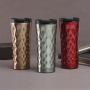 500ml/16oz Insulated Double-walled Stainless Steel Travel Mug Leakproof Vacuum Coffee Tumbler With Lid for Car Use
