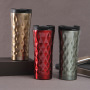 500ml/16oz Insulated Double-walled Stainless Steel Travel Mug Leakproof Vacuum Coffee Tumbler With Lid for Car Use