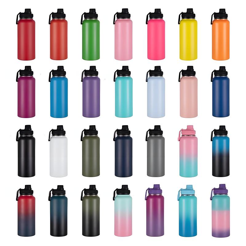 Custom Double-Walled Stainless Steel Flask Large Capacity Insulated Metal Thermos Cup Sports Water Bottle for Men Business Gifts