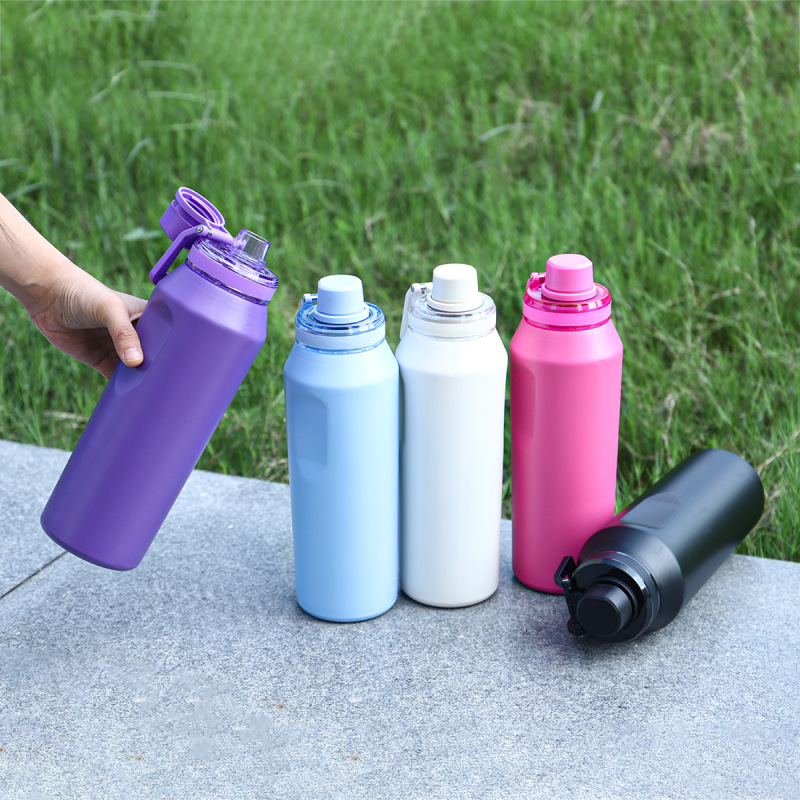 350ml 650ml 800ml Stainless Steel Double-layer Vacuum Thermos Cup Large Capacity Outdoor Sports Water Bottle for Back to School