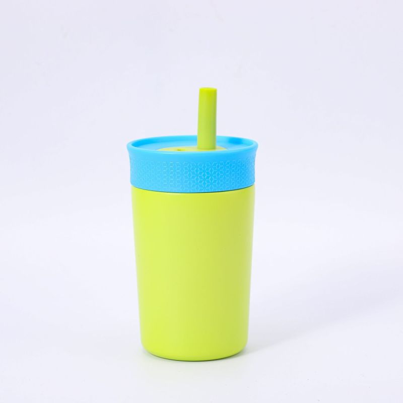 350ml Stainless Steel Insulated Tumbler with Flexible Replaceable Straw Lids Hot and Cold Water Bottle for Boiling Water