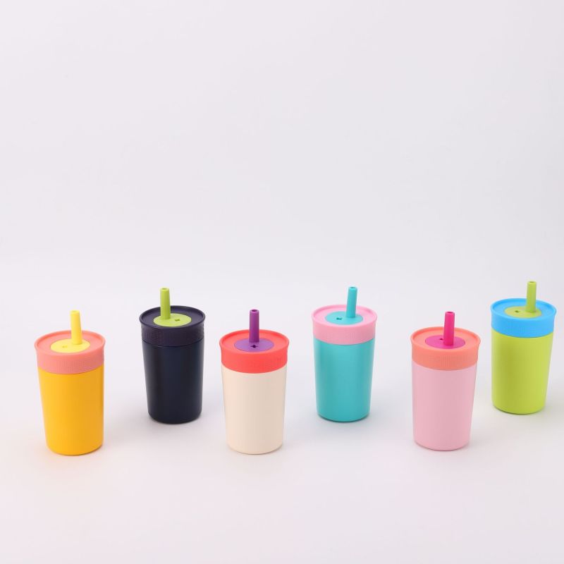 350ml Stainless Steel Insulated Tumbler with Flexible Replaceable Straw Lids Hot and Cold Water Bottle for Boiling Water