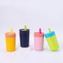 350ml Stainless Steel Insulated Tumbler with Flexible Replaceable Straw Lids Hot and Cold Water Bottle for Boiling Water