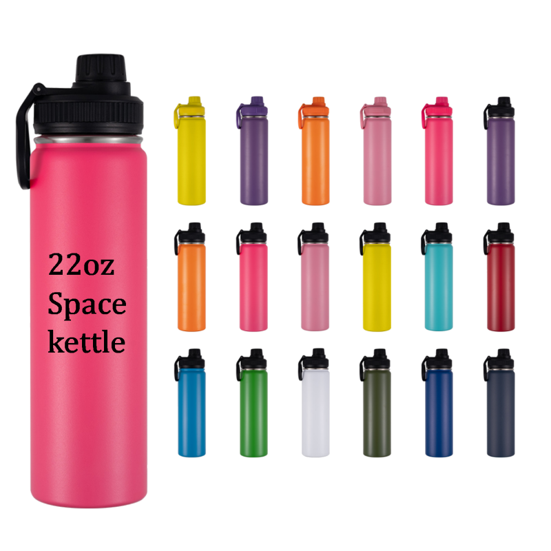 Custom 22oz Double Wall 304 Stainless Steel Vacuum Insulated Kettle Large Capacity Space Design Mug for Sports & Camping
