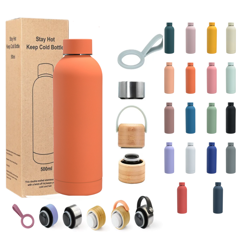 Custom Logo Double Wall Vacuum Insulated Stainless Steel Tumbler Hot Cold Sports Drink Water Bottle with Matte