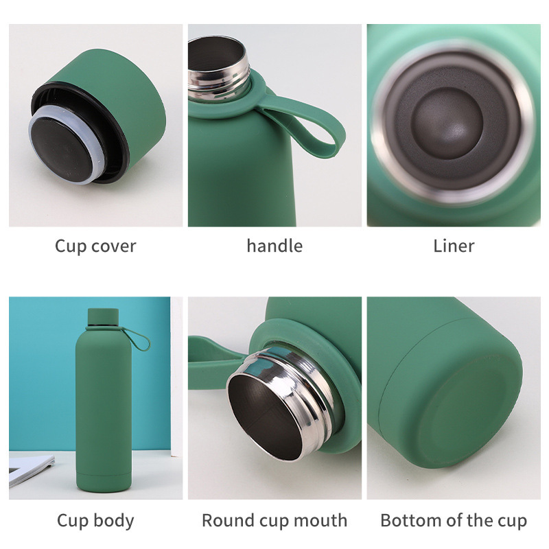 Custom Logo Double Wall Vacuum Insulated Stainless Steel Tumbler Hot Cold Sports Drink Water Bottle with Matte