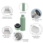 Custom Logo Double Wall Vacuum Insulated Stainless Steel Tumbler Hot Cold Sports Drink Water Bottle with Matte