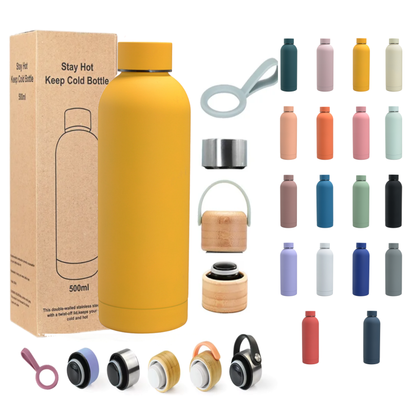 Custom Logo Double Wall Vacuum Insulated Stainless Steel Tumbler Hot Cold Sports Drink Water Bottle with Matte