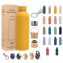 Custom Logo Double Wall Vacuum Insulated Stainless Steel Tumbler Hot Cold Sports Drink Water Bottle with Matte