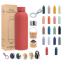 Custom Logo Double Wall Vacuum Insulated Stainless Steel Tumbler Hot Cold Sports Drink Water Bottle with Matte