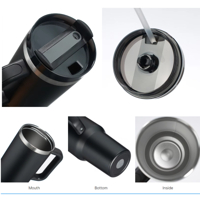 40 oz Insulated Eco-Friendly Metal Tumbler for Straw Lid Leakproof Portable Travel Mug for Hot Cold Drinks for Business Gifts Co