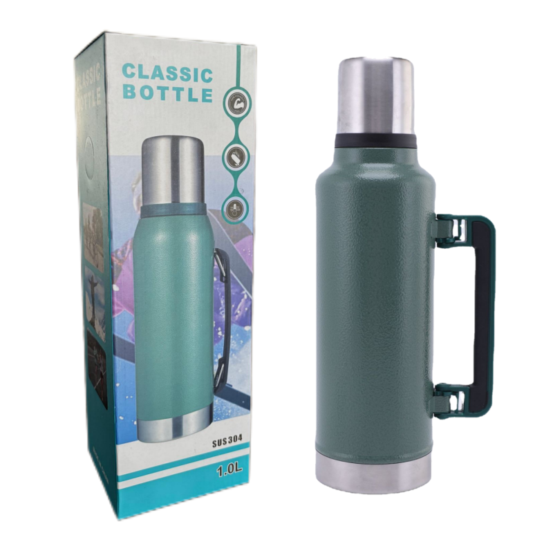 Customizable 1L 1.4L 1.9L Stainless Steel Vacuum Water Bottle Multi-Purpose Lid Large Capacity Keeps Hot Cold for All Day Use