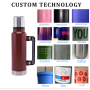 Customizable 1L 1.4L 1.9L Stainless Steel Vacuum Water Bottle Multi-Purpose Lid Modern Design Kids' Mug for Hot Cold Beverages
