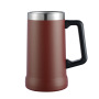 Custom Reusable 709ml Sublimation Stainless Steel Beer Cup Vacuum Insulated Glass Can with Straw Handle for Camping