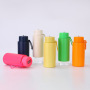 Large Capacity 1000ML Double Wall Insulated Stainless Steel Water Bottle with Silicone Handle and Straw for Business Gifts
