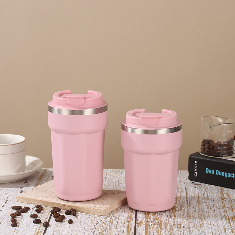 New Stylish 380ml 510ml Powder Coated Insulated Coffee Mug Portable Stainless Steel Thermal Travel Coffee Tumbler Cup