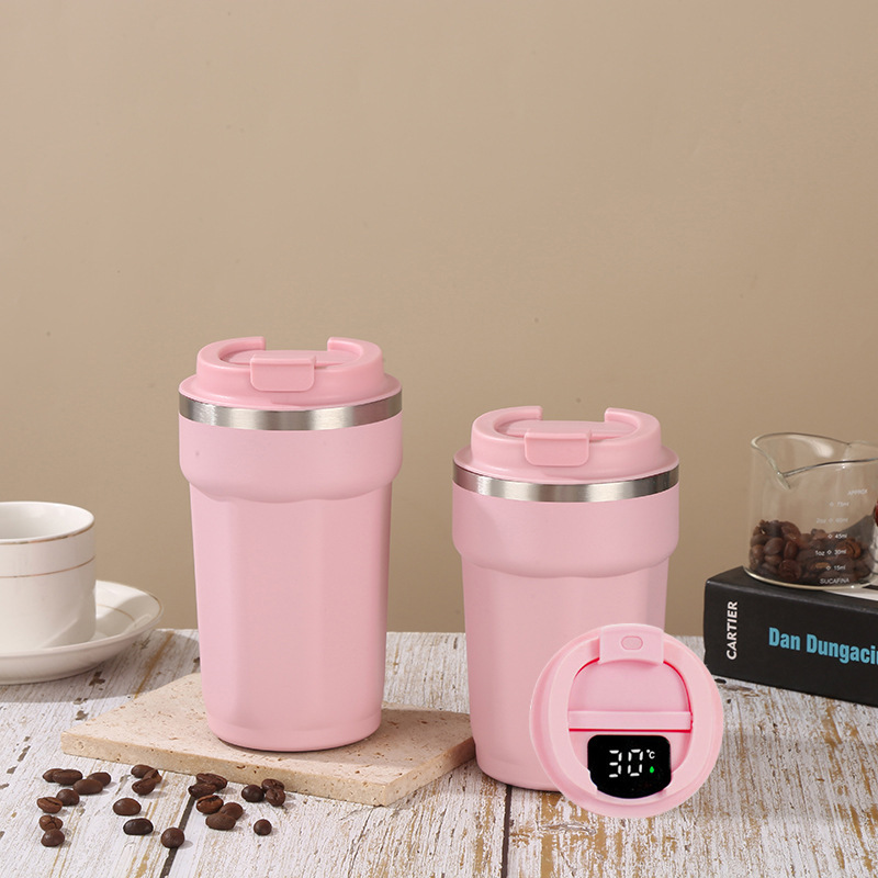 New Stylish 380ml 510ml Powder Coated Insulated Coffee Mug Portable Stainless Steel Thermal Travel Coffee Tumbler Cup