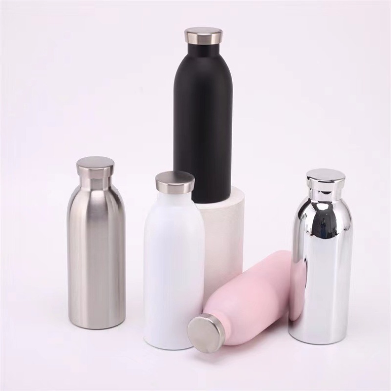 Portable 304 Stainless Steel Tumbler Small-Mouth Vacuum Insulated Sports Water Bottle Ceramic Mouth for Outdoor New Car Milk