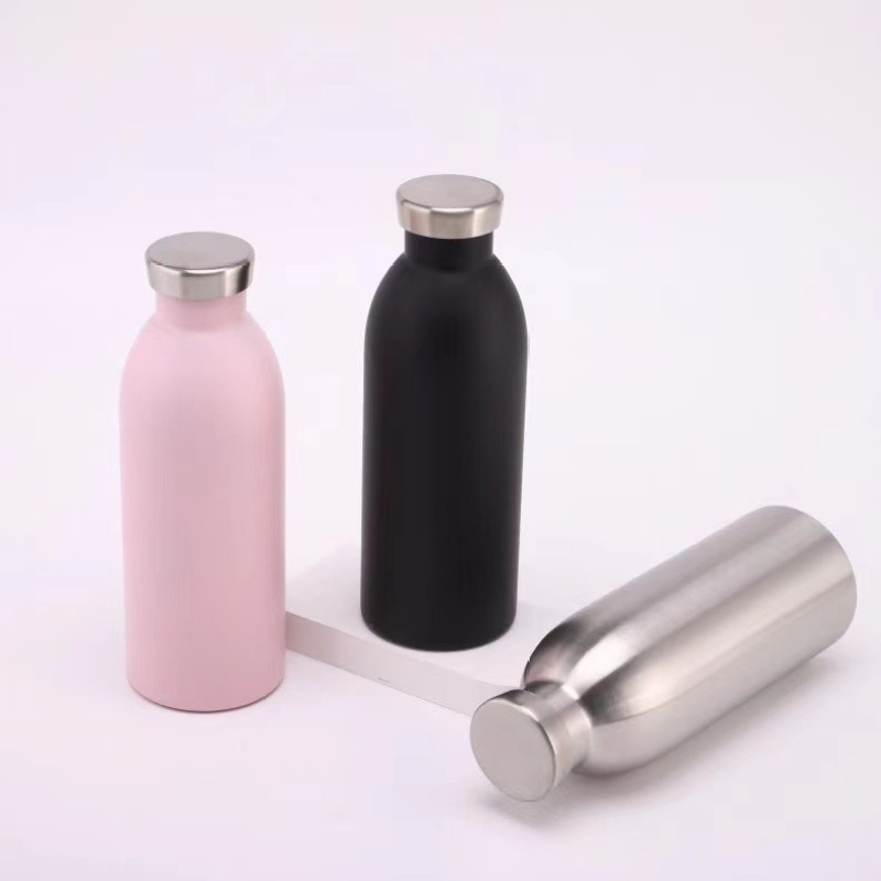 Portable 304 Stainless Steel Tumbler Small-Mouth Vacuum Insulated Sports Water Bottle Ceramic Mouth for Outdoor New Car Milk