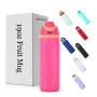 BPA-Free 19oz Double Wall Vacuum Flask Insulated Stainless Steel Travel Sport Water Bottle Straw for Busy for Mugs Use