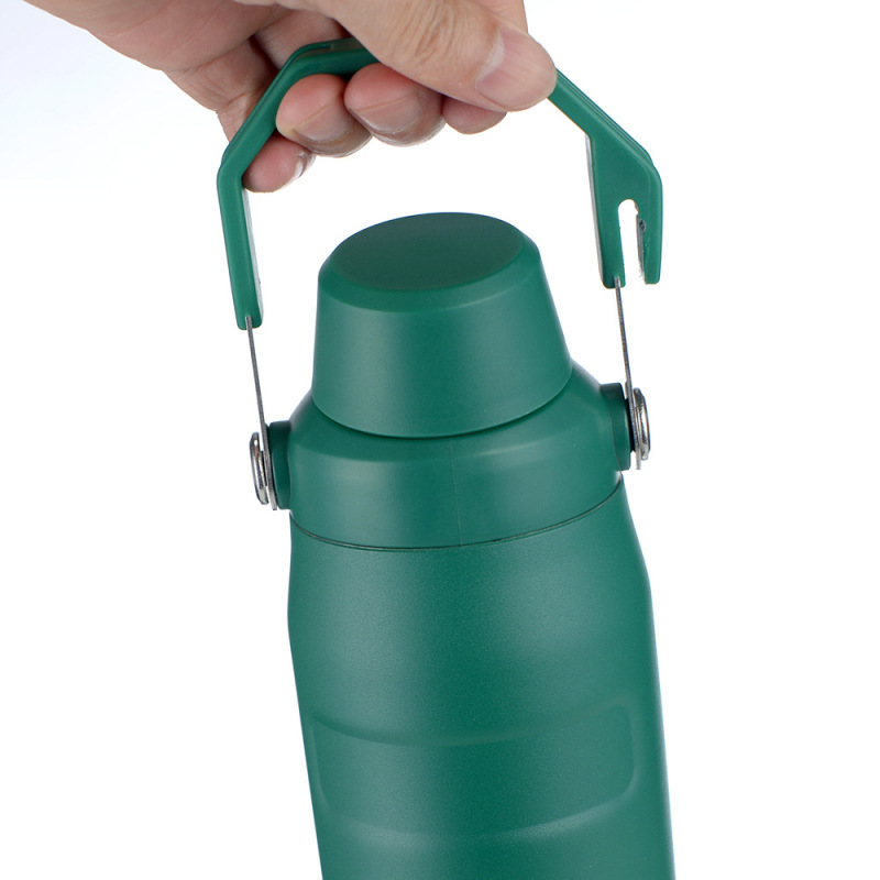 Leakproof Bpa-free Fast Flow Flask for Travel Camping Sports Insulated Stainless Steel Angled Spout Lid Water Bottle