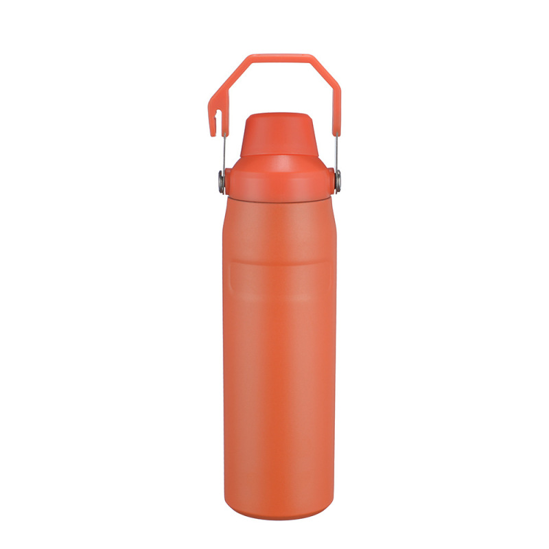 Leakproof Bpa-free Fast Flow Flask for Travel Camping Sports Insulated Stainless Steel Angled Spout Lid Water Bottle