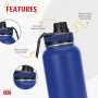 Custom 18oz Double Wall 304 Stainless Steel Vacuum Insulated Kettle Large Capacity Space Design Sports Mug Camping Applicable