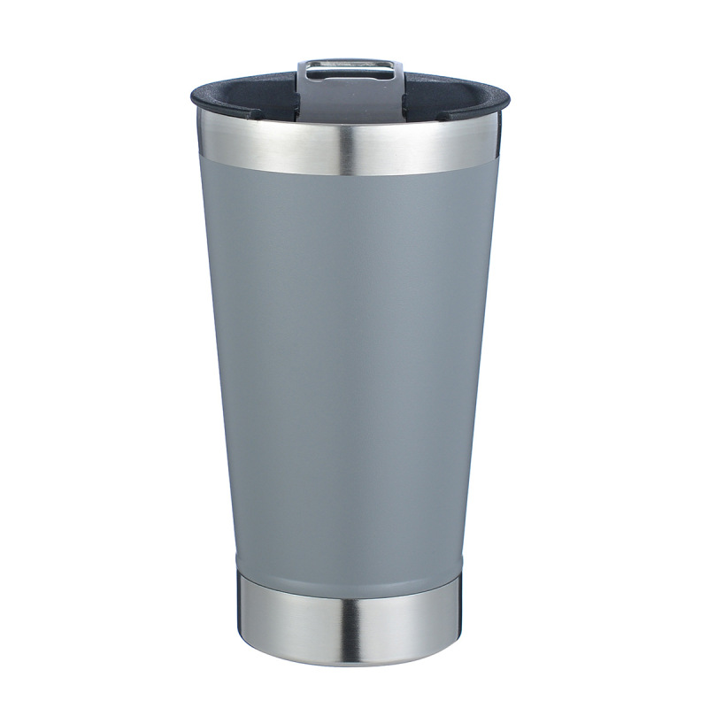 Custom Logo Thermal 500 Ml Double Wall Stainless Steel Classic Insulated Cups Travel Beer Mug Tumbler With Opener