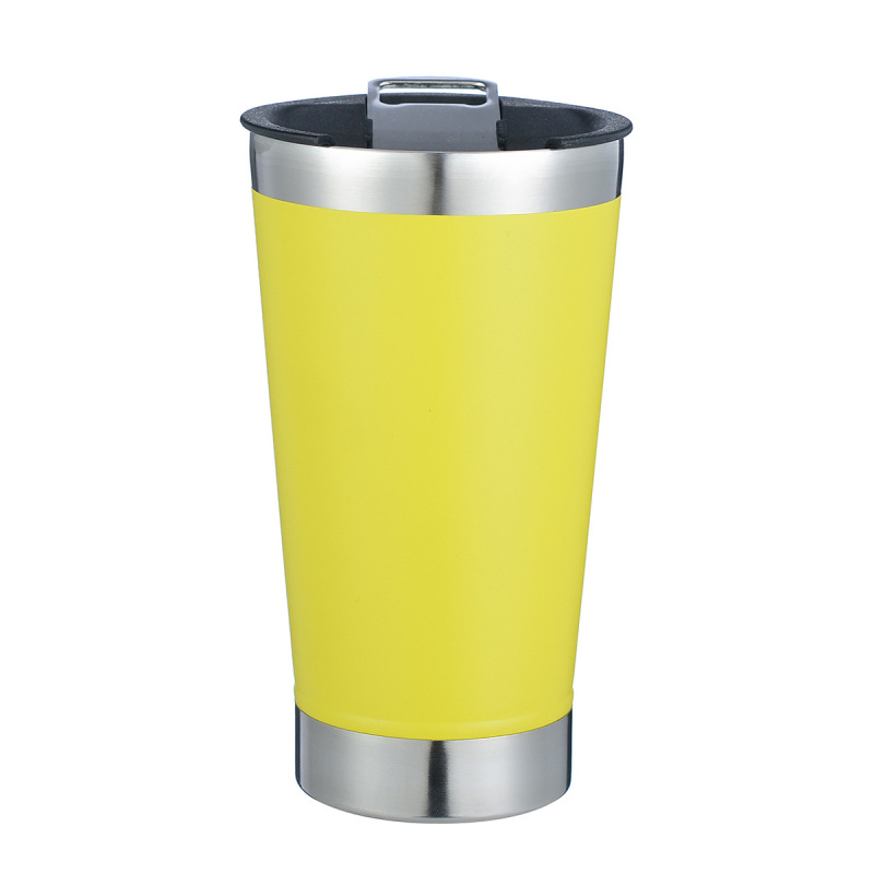 Custom Logo Thermal 500 Ml Double Wall Stainless Steel Classic Insulated Cups Travel Beer Mug Tumbler With Opener