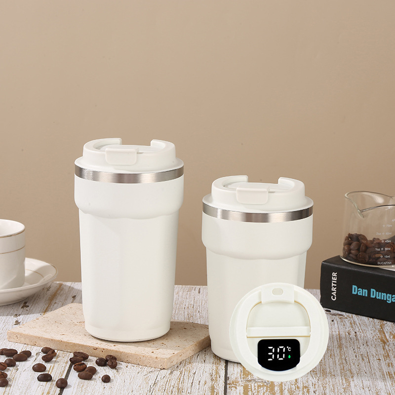 Stylish 380ml 510ml Powder Coated Insulated Coffee Mug Portable Stainless Steel Thermal Travel Tumbler Cup for Camping