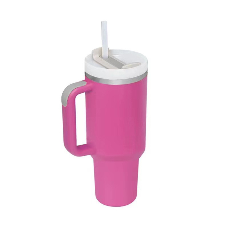 Second-Generation 40 oz Insulated Stainless Steel Car Cup Tumbler Straw Handle Food-Grade 304 Drinkware Accessory Premium for Mu