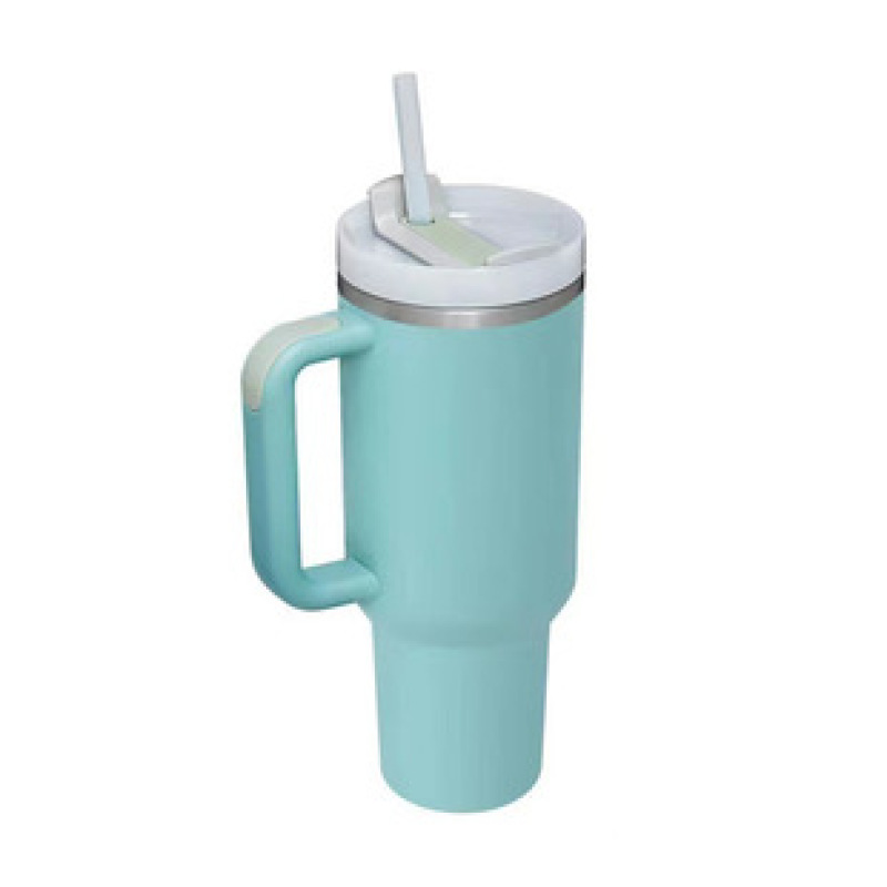 Second-Generation 40 oz Insulated Stainless Steel Car Cup Tumbler Straw Handle Food-Grade 304 Drinkware Accessory Premium for Mu
