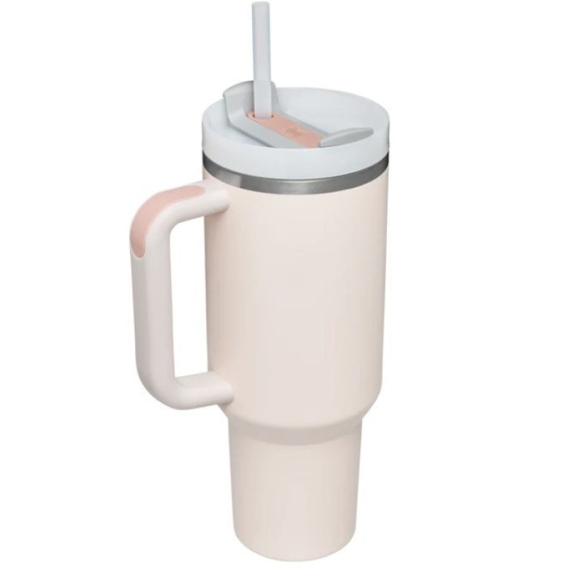 Second-Generation 40 oz Insulated Stainless Steel Car Cup Tumbler Straw Handle Food-Grade 304 Drinkware Accessory Premium for Mu