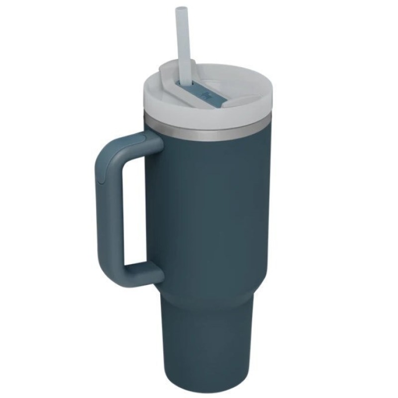 Second-Generation 40 oz Insulated Stainless Steel Car Cup Tumbler Straw Handle Food-Grade 304 Drinkware Accessory Premium for Mu