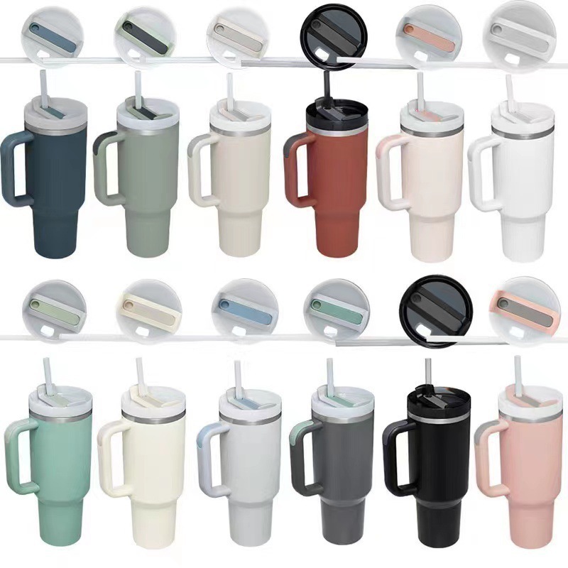 Second-Generation 40 oz Insulated Stainless Steel Car Cup Tumbler Straw Handle Food-Grade 304 Drinkware Accessory Premium for Mu