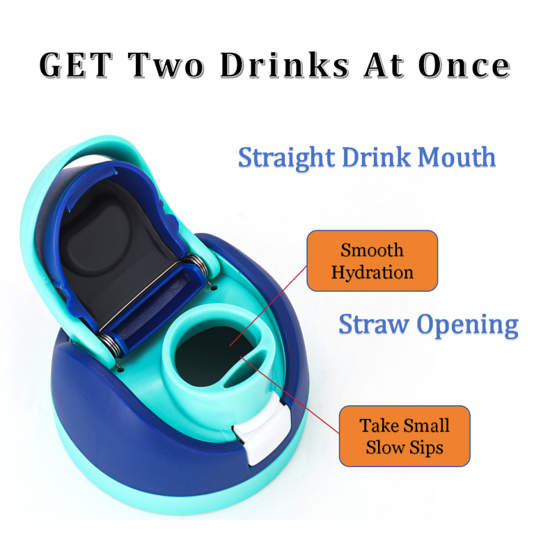 BPA-Free 16oz 19oz 24oz 32oz Double Wall Vacuum Flask Travel Sport Insulated Stainless Steel Water Bottle with Straw Custom Logo