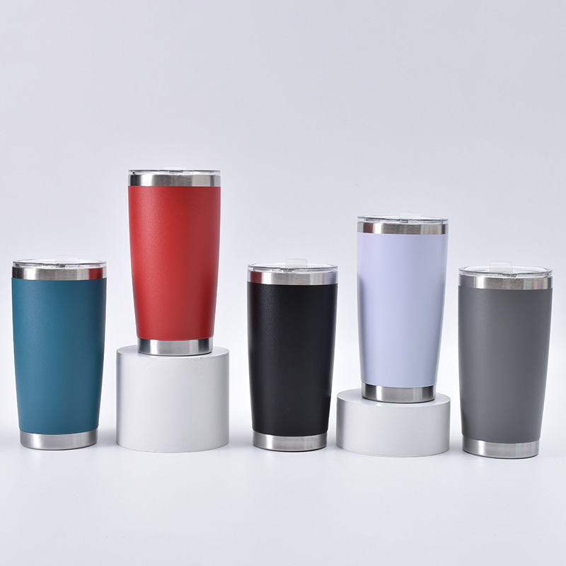 20 oz Stainless Steel Tumbler Double-Walled Vacuum Insulated Lid Customized Travel Coffee Mug for Business Gifts