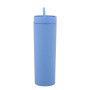 Eco-Friendly 16oz PP Plastic Water Bottle with Straws Custom BPA-Free Acrylic Tumbler with Lids for Back to School