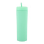 Eco-Friendly 16oz PP Plastic Water Bottle with Straws Custom BPA-Free Acrylic Tumbler with Lids for Back to School
