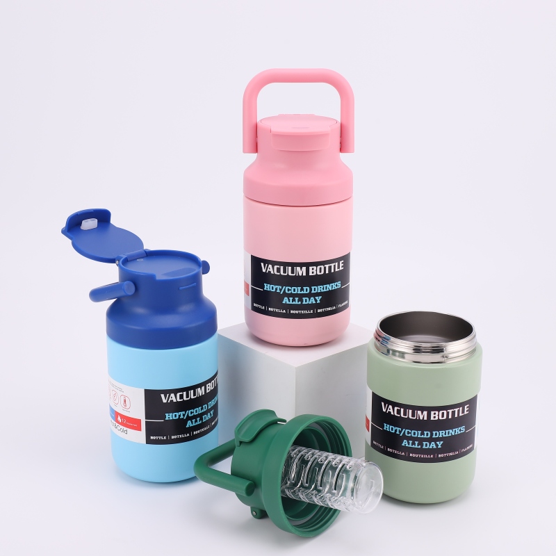 Wholesale 500ml Stainless Steel Vacuum Insulated Travel Tumbler Custom Logo Cup Mug with Handle for Camping