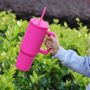40oz Insulated Stainless Steel Tumbler with Handle and for Straw Lid Reusable Travel Mug for Back to School