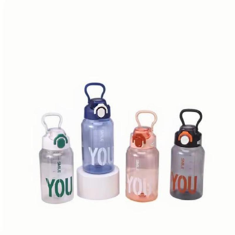 Large Capacity Cute Space-Themed Sports Water Bottle with Straw Portable Outdoor Design Perfect Back to School Accessory