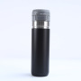 Customizable BPA Stainless Steel Water Bottle with Flip Top Lid Powder Coated Convenient Carry Handle for Outdoor Tours Camping