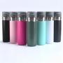 Customizable BPA Stainless Steel Water Bottle with Flip Top Lid Powder Coated Convenient Carry Handle for Outdoor Tours Camping