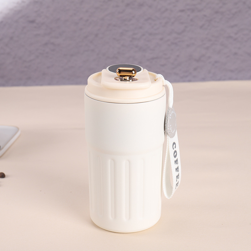 Dual Wall Stainless Steel Insulated Travel Tumbler Mug Smart LED Temperature Display Coffee Cup for Camping